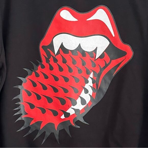 Rolling Stones Women’s Medium Spiked Tongue Graphic Crewneck Sweatshirt NWT - Picture 2 of 4
